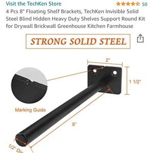 Floating shelf brackets